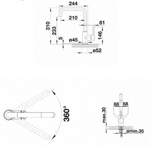 VÒI RỬA BLANCO MILI 519413 2 Blanco Mili 519413 (1)