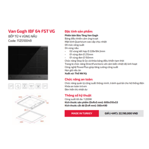Bếp Từ 4 Vùng Nấu Teka Van Gogh Ibf 64 Fst Vg Beptuhanoi (2) Bếp Từ 4 Vùng Nấu Teka Van Gogh Ibf 64 Fst Vg Beptuhanoi (2)