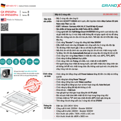 Bếp Từ Grandx Gx Ip856pro (2) Bếp Từ Grandx Gx Ip856pro (2)
