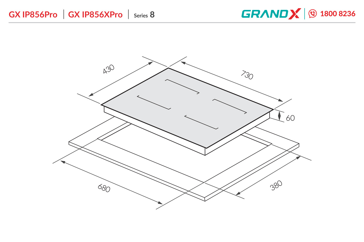 Bếp Từ GrandX GX IP856Pro Series 8 12 Bếp Từ Grandx Gx Ip856pro (2)