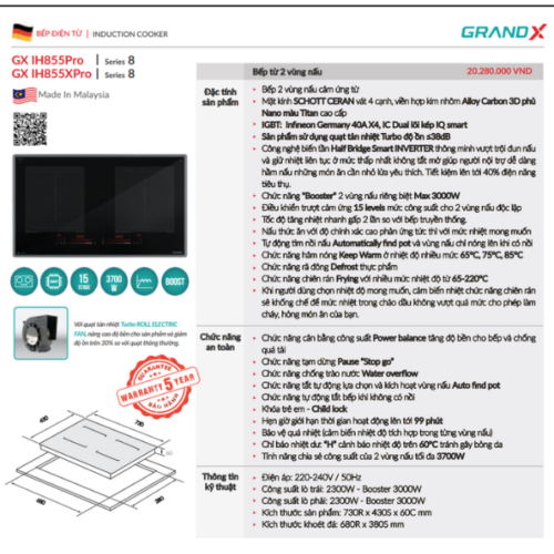Bếp Từ Grandx Gx Ih855pro Beptuhanoi (9) Bếp Từ Grandx Gx Ih855pro Beptuhanoi (9)