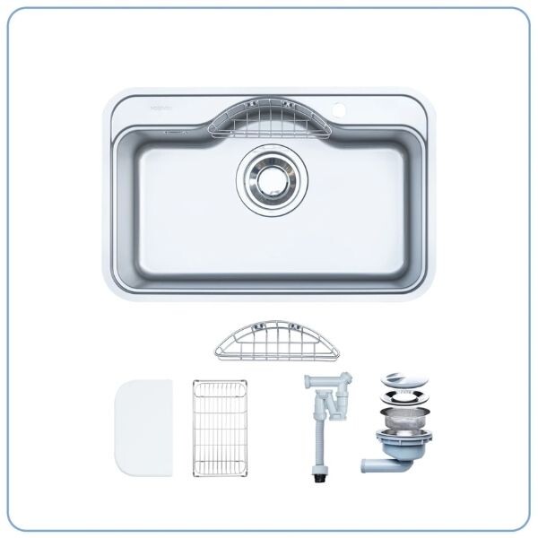 ChẬu RỬa BÁt 1 HỐ Nobinox Rosa Nn975d