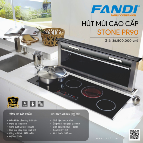 MÁy HÚt MÙi Âm BÀn Fandi Stone Pr90 Beptuhanoi (4) MÁy HÚt MÙi Âm BÀn Fandi Stone Pr90 Beptuhanoi (4)