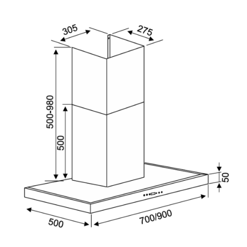 Máy Hút Mùi Kocher K-225C PRO-70 Máy Hút Mùi Kocher K-225C PRO-70