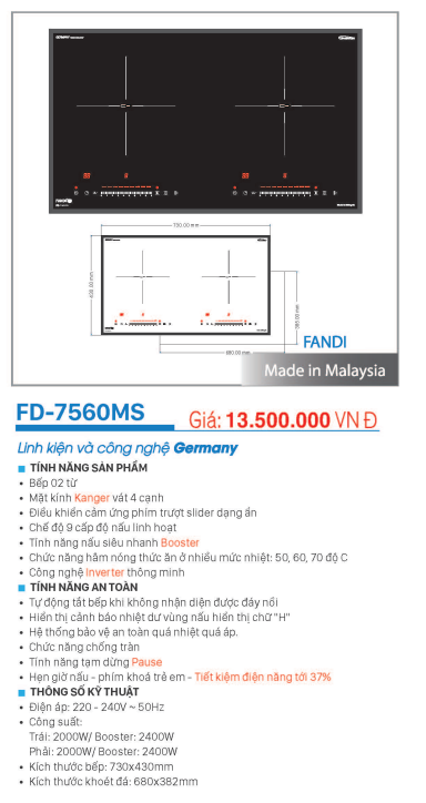 Bếp Từ Đôi FANDI FD-7560MS