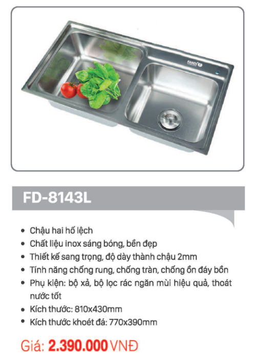 Chậu Rửa Bát FANDI FD-8143L