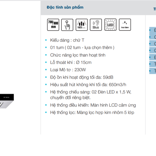 Máy Hút Mùi SPELIER SP-109SO/70 1 Máy Hút Mùi SPELIER SP-109SO/70