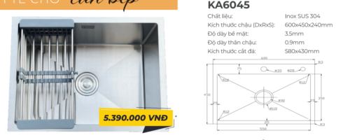 Chậu Rửa Kagol KA6045 304