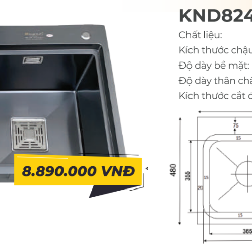 Chậu Rửa Kagol KND8248 BT 1 Chậu Rửa Kagol KND8248 BT