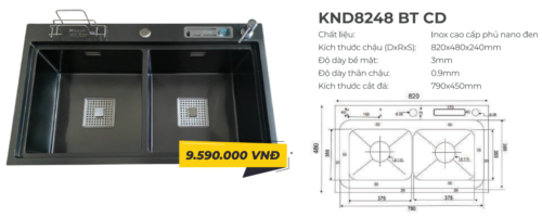 Chậu Rửa Kagol KND8248 BT CD Chậu Rửa Kagol KND8248 BT CD