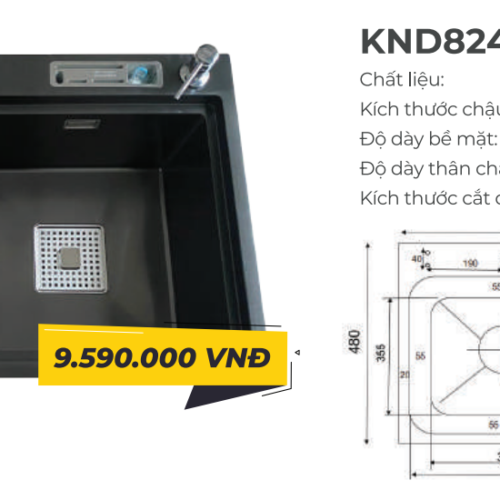 Chậu Rửa Kagol KND8248 BT CD 1 Chậu Rửa Kagol KND8248 BT CD
