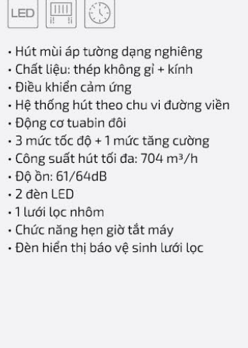 Máy hút mùi Teka DVN 97050 TTC BK 7 Máy hút mùi Teka DVN 97050 TTC BK