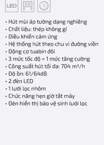 Máy hút mùi Teka DVN 77050 TTC BK 6 Máy hút mùi Teka DVN 77050 TTC BK