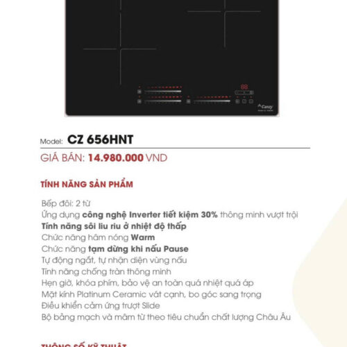 Bếp Từ Canzy CZ 656 HNT 1 Bếp Từ Canzy CZ 656 HNT